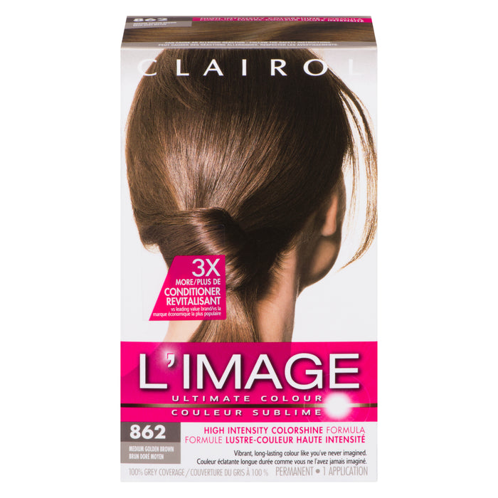 Clairol L'Image Ultimate Color 862 Medium Gold Brown Permanent Hair Dye
