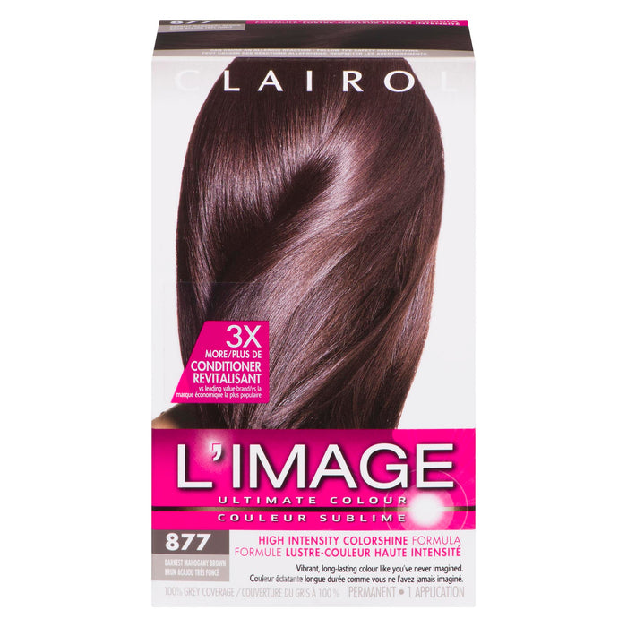 Clairol L'Image Formule Lustre-Couleur Haute Intensité Permanent 877 Brun Acajou Très Foncé