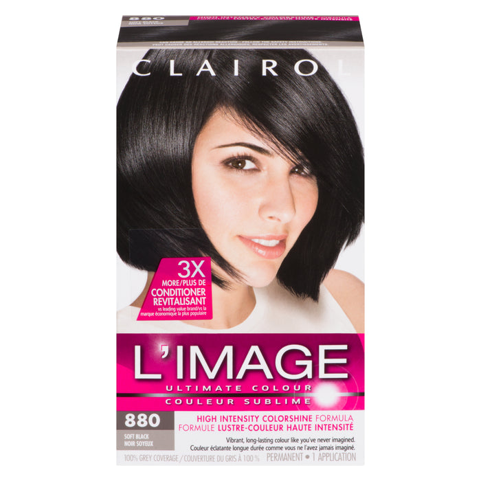 Coloration permanente 880 noir soyeux Couleur sublime L'Image de Clairol