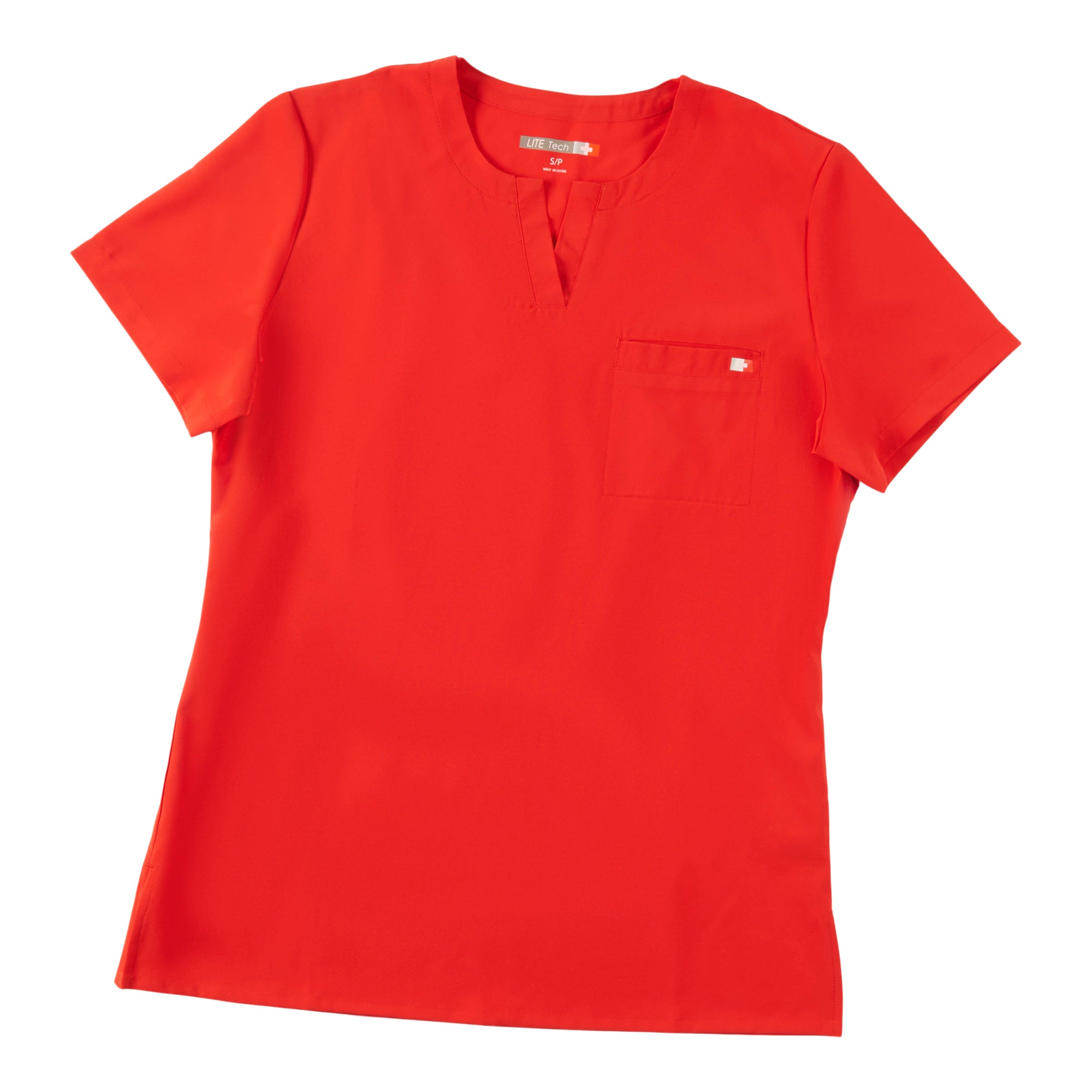 North Country Women's Solid Salsa Scrub Top Giant Tiger