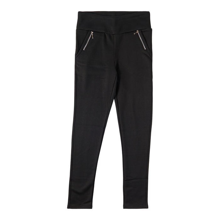 lily morgan Women's Festive Scuba Knit Zip Pants, Black