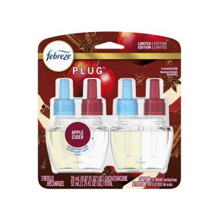 Recharges d'huiles parfum de cidre de pommes Febreze Plug - emb. de 2