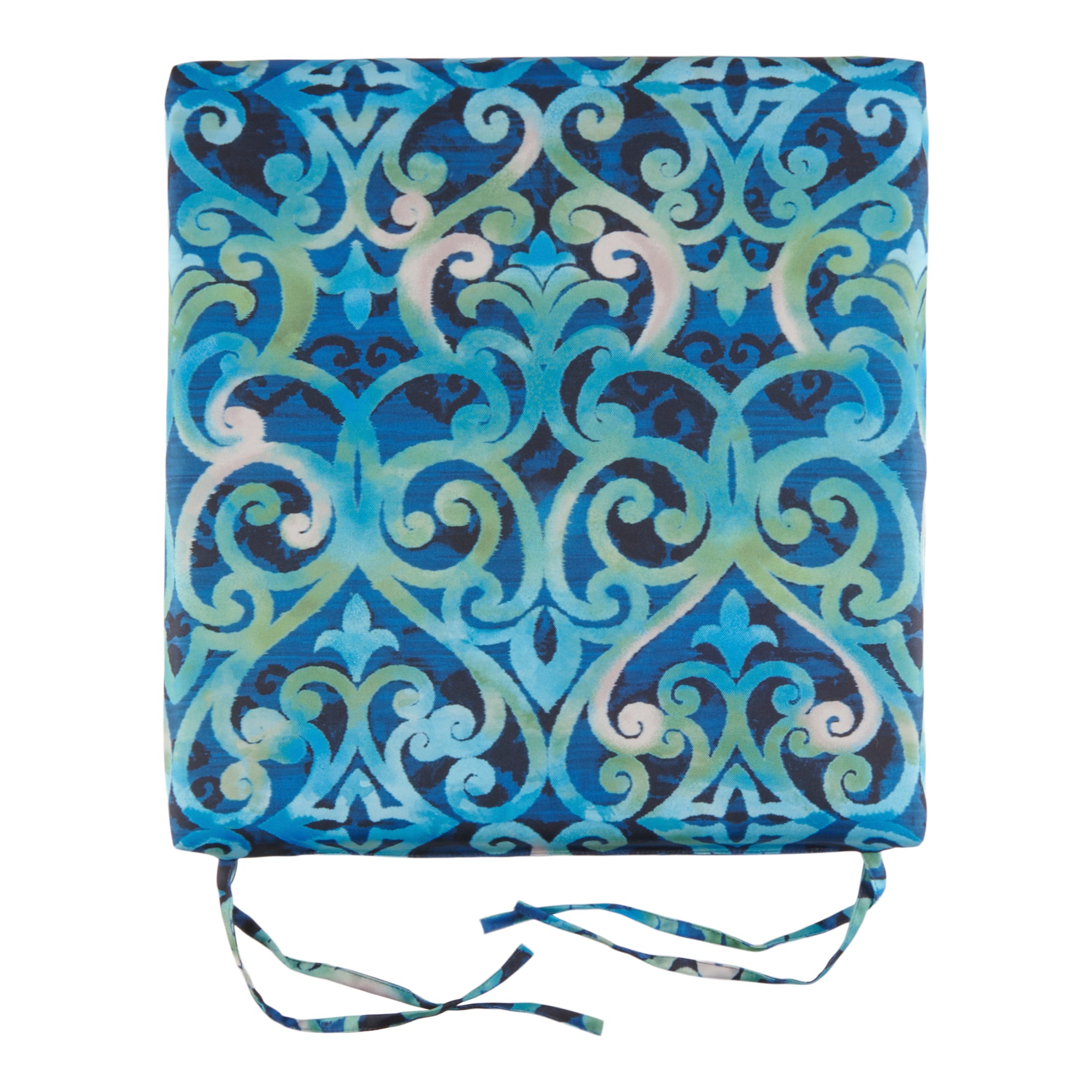 Outdoor Dual Chair Pad, 19in, Blue Giant Tiger