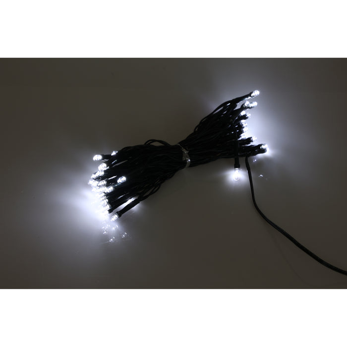 Solar Living 50 LED Solar Powered String Lights, White, 5.9-m