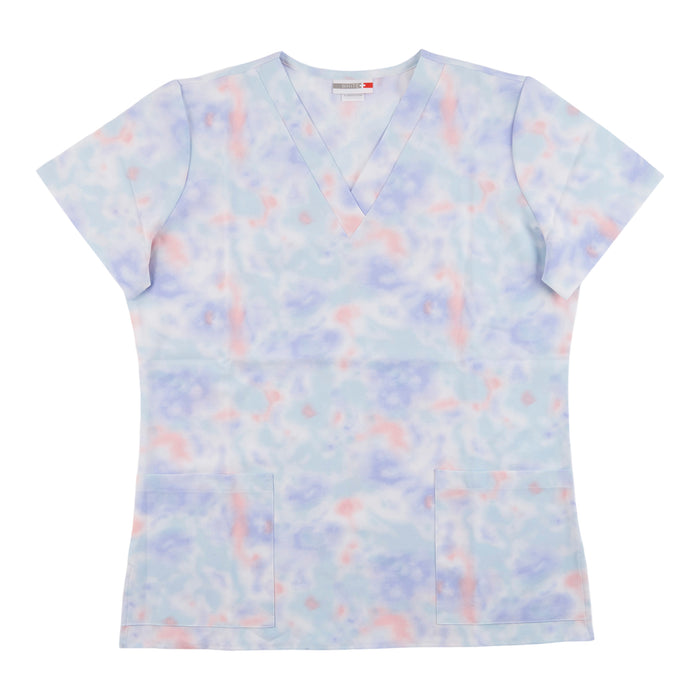 Haut d'uniforme teint au noeud avec poches avant pour femmes Spring Time de White Cross