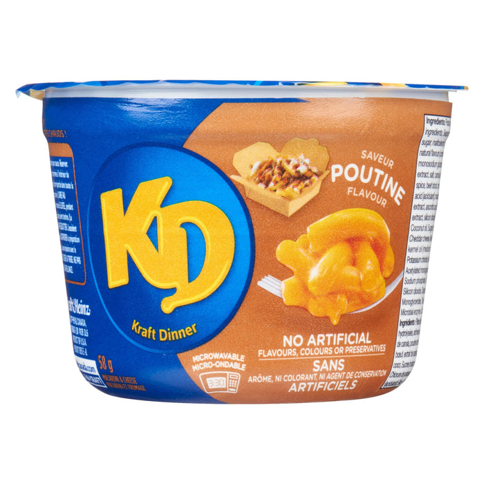 Kraft Dinner Macaroni et Fromage Saveur Poutine, 58 g