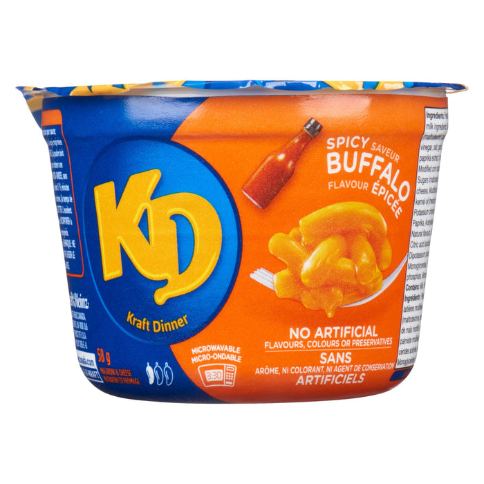 Kraft Dinner Macaroni et Fromage Saveur Buffalo épicée, 58 g