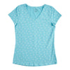 mySTYLE Women's Printed V-Neck Stretch T-Shirt