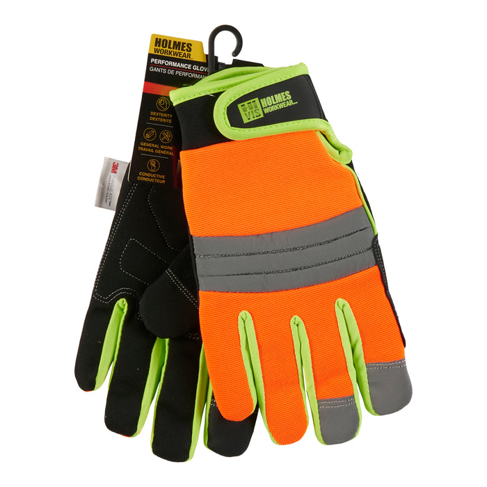 Holmes Men's High-Vision Work Wear Gloves