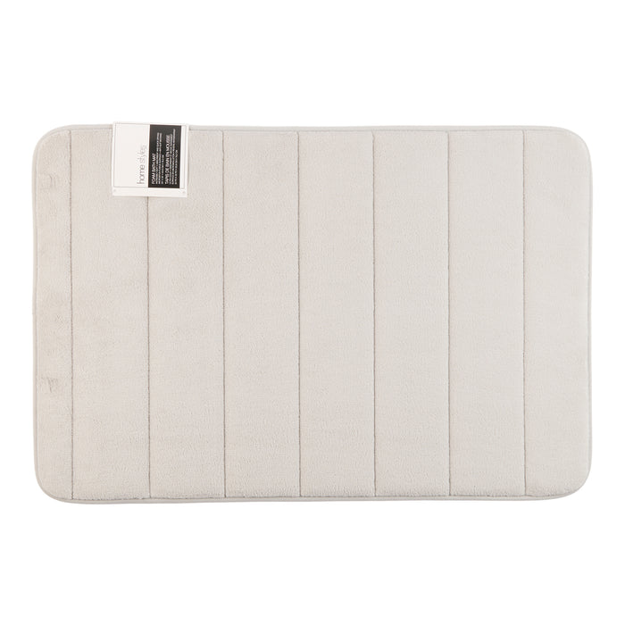 Bathroom Foam Mat, Grey, 20-in x 30-in