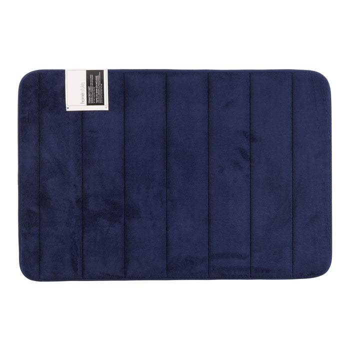 Tapis de salle de bain en mousse, bleu caban – 20 po x 30 po