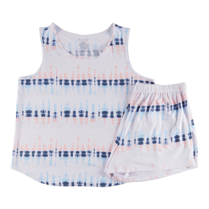 Ens. pyjama boxeur en tricot taille Plus pour femmes – 2 pièces