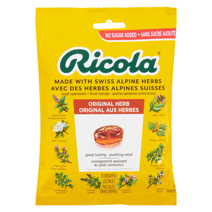 Ricola Mountain Herb Throat Lozenges, 19-Pack