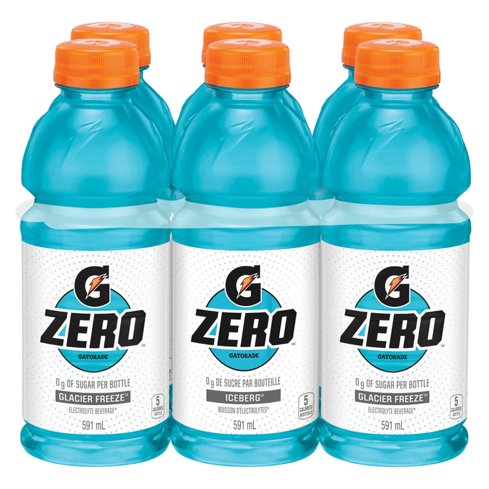 Gatorade Zero Glacier Freeze Sports Drink, 6-Pack, 591-ml