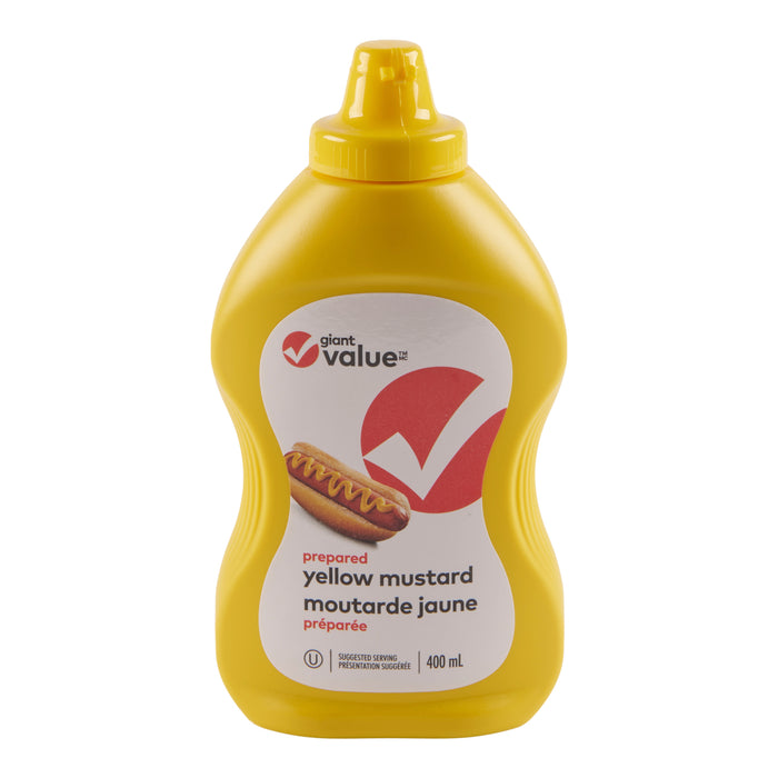 Giant Value Moutarde Jaune Préparée, 400 ml