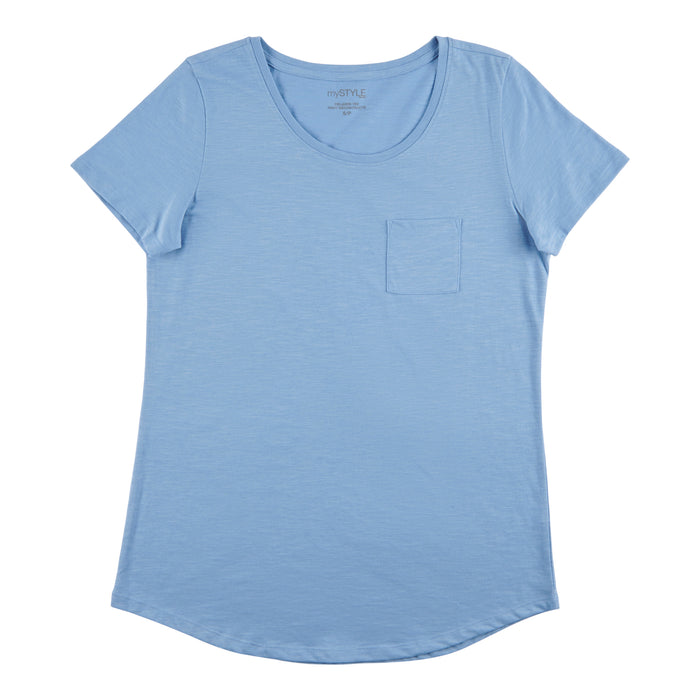T-shirt uni ample avec poche avant Saisonnière mySTYLE pour femmes