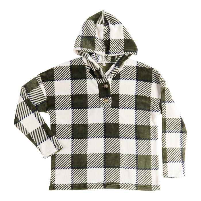 Women's Fleece Plaid Hoodie
