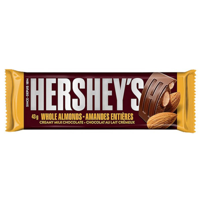 Hershey's Whole Almond Milk Chocolate Bar, 43-g