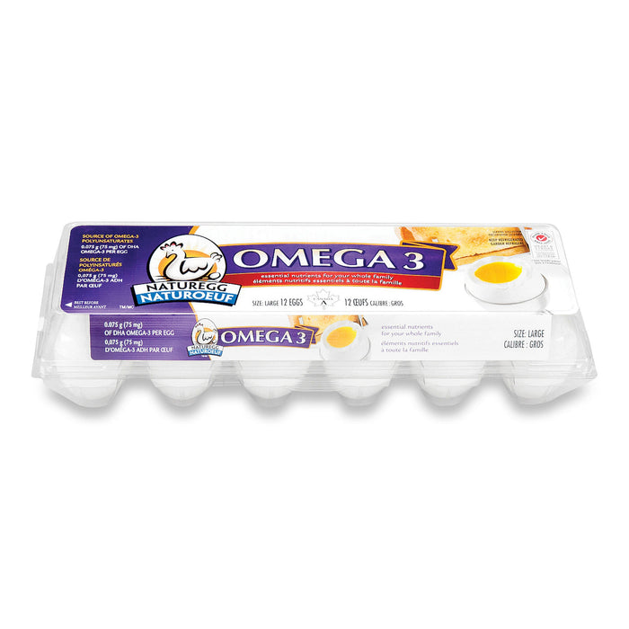 Oeufs Burnbrae Farms Naturoeuf Oméga-3 de calibre gros, emballage de 12