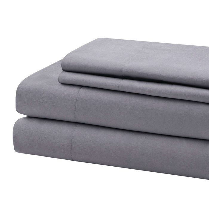 Beautyrest Monument Sheet Set with Pillowcases, Double, Grey, 4 Pieces