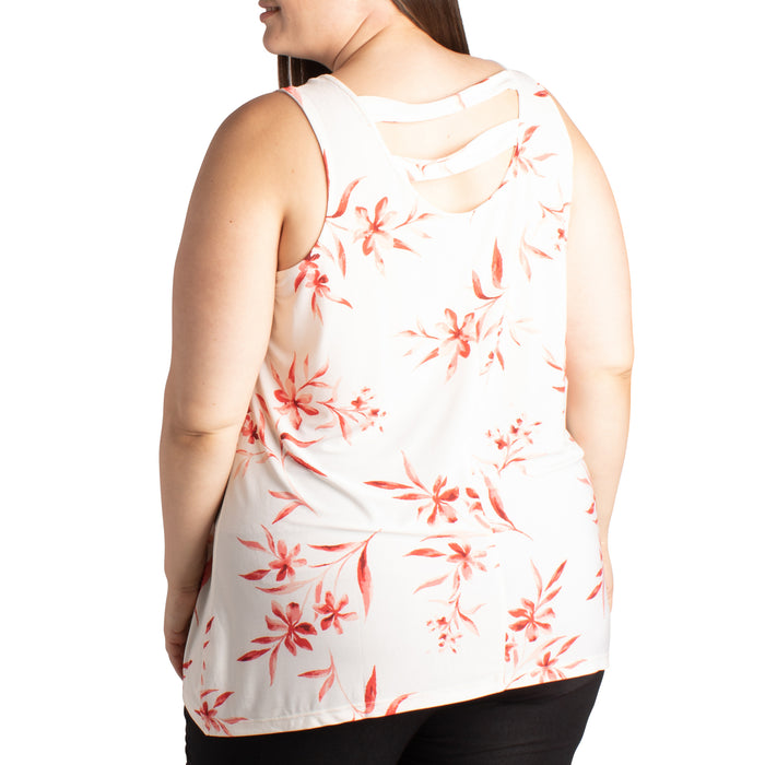 lily morgans Women's Plus Printed Sharkbite Cami - 1X-3X