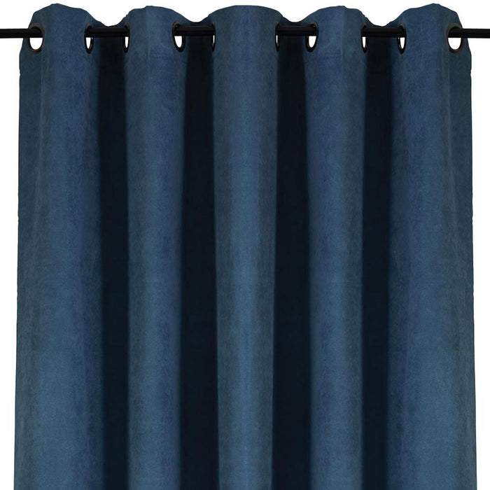 Rideau en similisuède HomeStyles bleu foncé - 37 po x 96 po