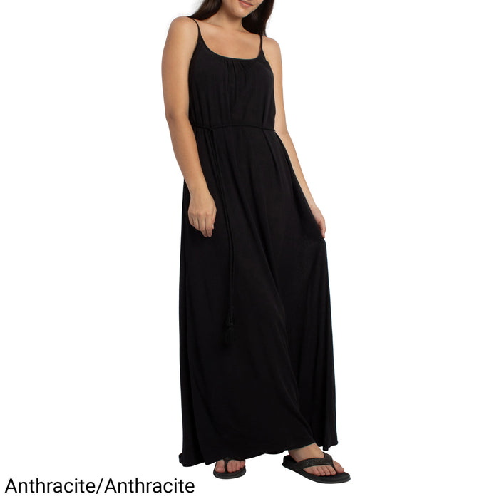 Robe maxi froissée de couleur unie lily morgan pour femmes - P à TG