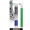 Zebra Z-Grip Flight Retractable Ball Point Pen,1.2mm, Blue, 2-Pack