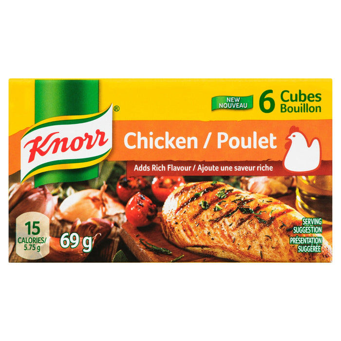 Cubes de bouillon de poulet Knorr, emb. de 6 - 69 g