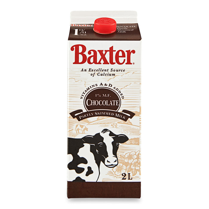 Baxter Lait Partiellement Écrémé au Chocolat 1% M.G., 2 L