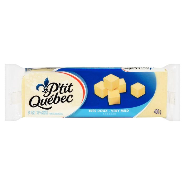 Fromage cheddar très doux avec 34 % de M. G. P'tit Québec – 400 g