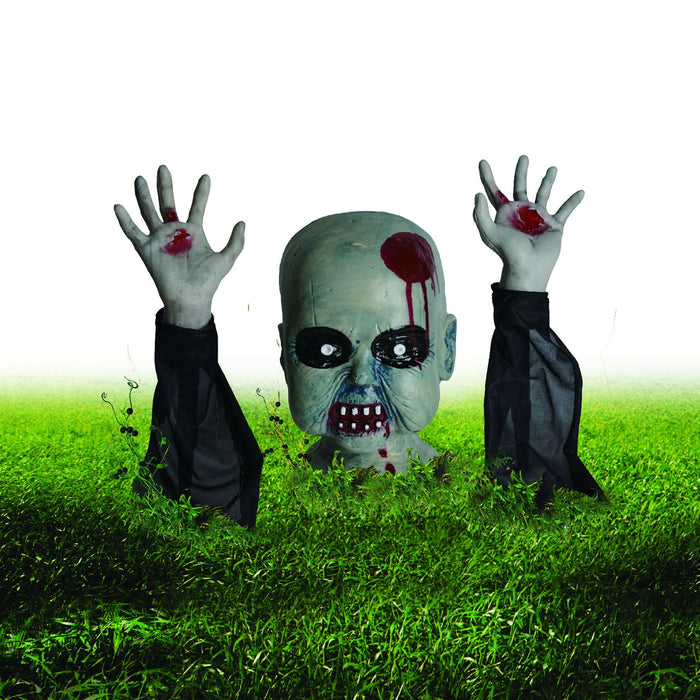 Bébé zombie sortant du sol