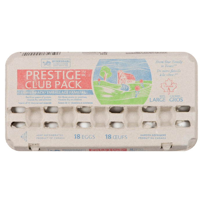 Burnbrae Farms Prestige Club Pack Large Eggs - 18pk.