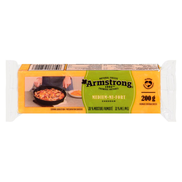 Armstrong Fromage Cheddar Mi-Fort 31 % M.G., 200 g