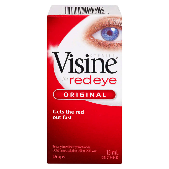Visine Original Eye Drops for Red Eyes, 15-mL