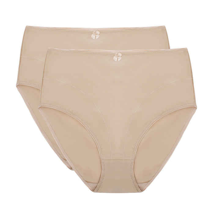 Carisma Women's Briefs, Nude, 2-Pack