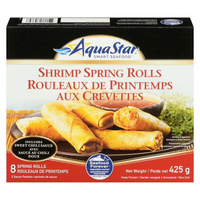 Aqua Star Rouleaux de Printemps aux Crevettes 8 Rouleaux de Printemps 425 g