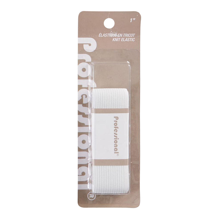 élastique crocheté blanc - 1 po