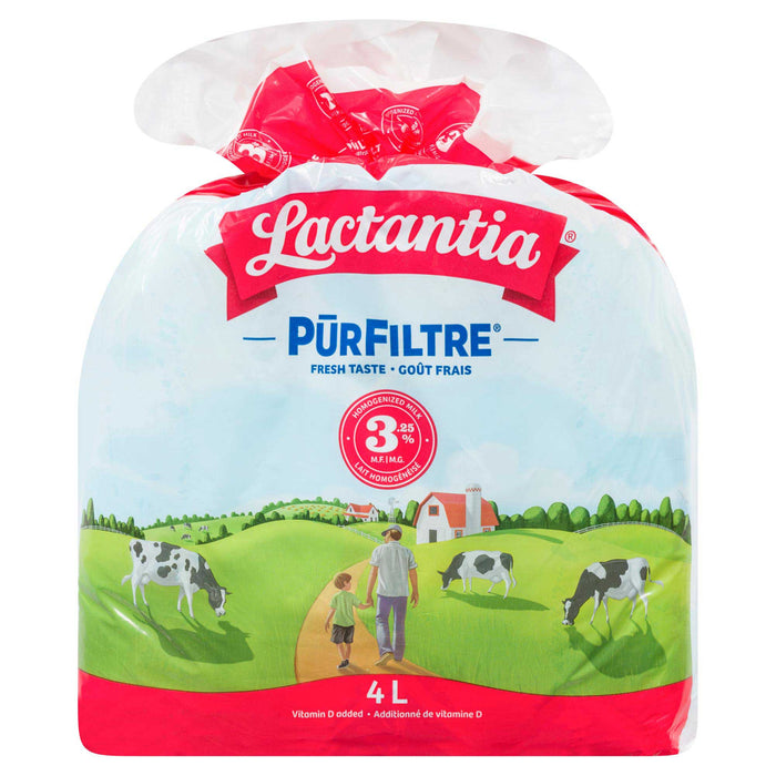 Lactantia PūrFiltre Homogenized Milk 3.25% M.F., 4-L