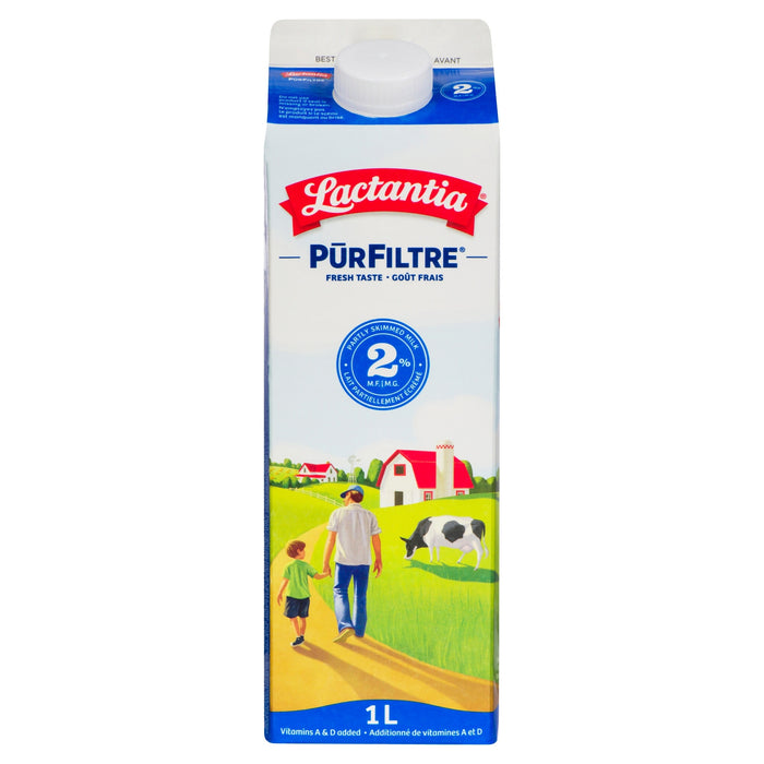 Lait partiellement écrémé avec 2% de M. G. PūrFiltre de Lactantia - 1 L