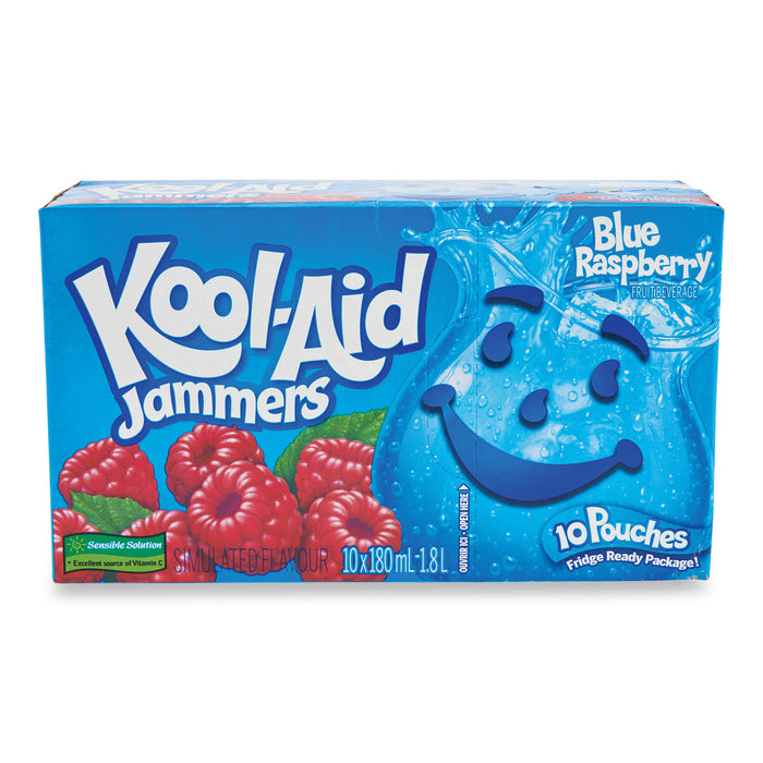 Sachets Kool-Aid Jammers, framboise bleue, emb. de 10, 180 ml