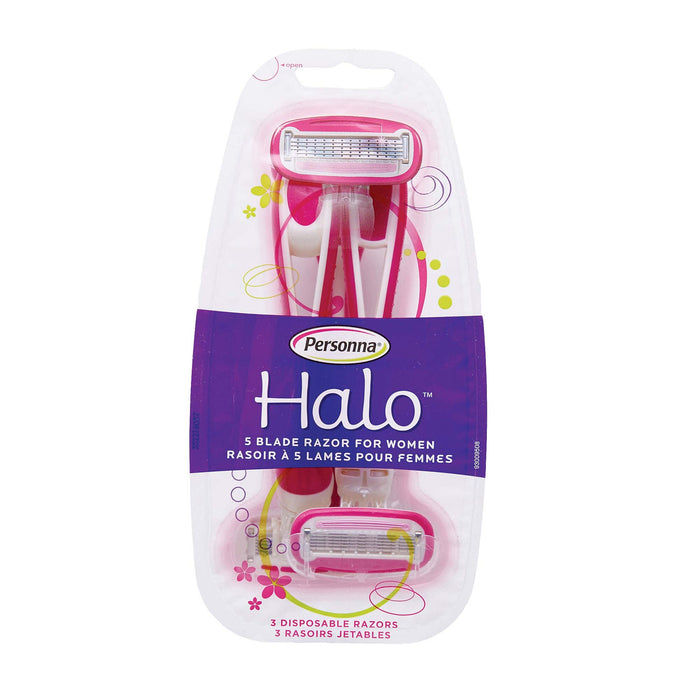 Personna Halo Disposable Razors for Women, 3-Pack