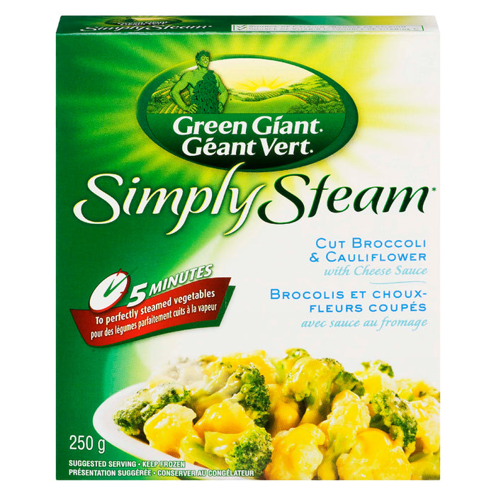 Brocolis et choux-fleurs coupés avec sauce au fromage Simply Steam Géant vert - 250 g