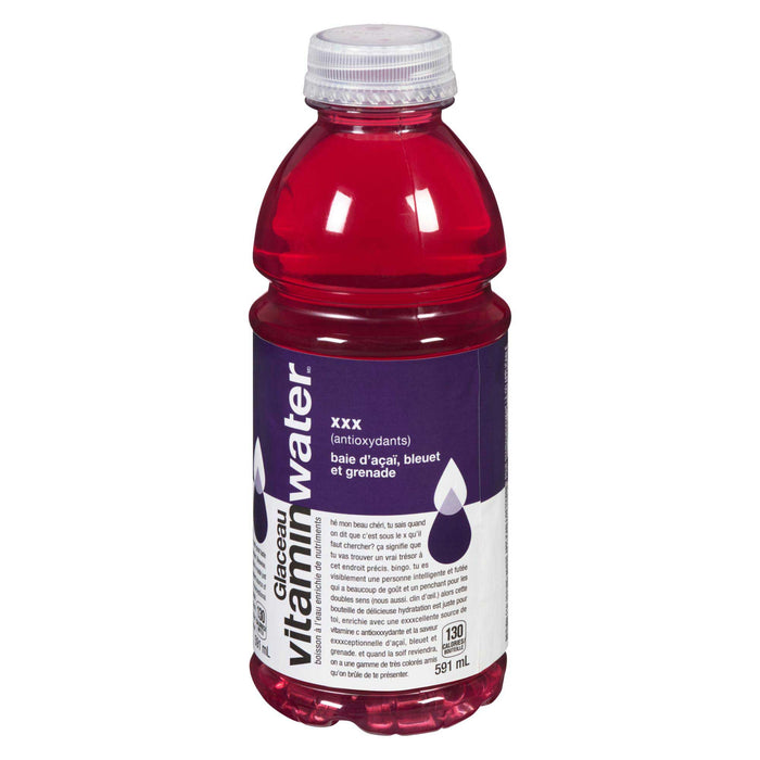 Glacéau Vitaminwater Nutrient Enhanced Water Beverage XXX Açai Blueberry Pomegranate, 591 ml