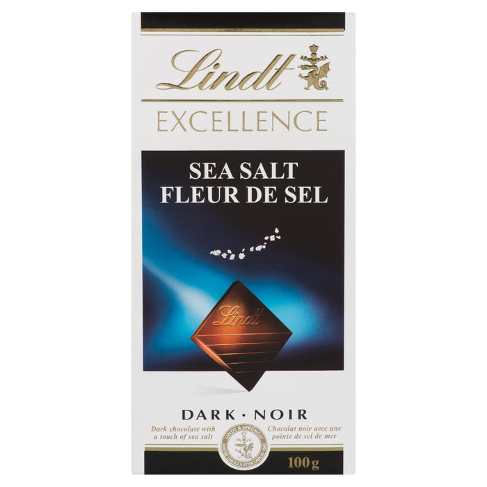 Lindt Excellence Sea Salt Dark Chocolate, 100-g