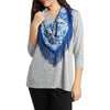 Classic Editions Women's 3/4 Sleeve Sweaterknit Top with Scarf