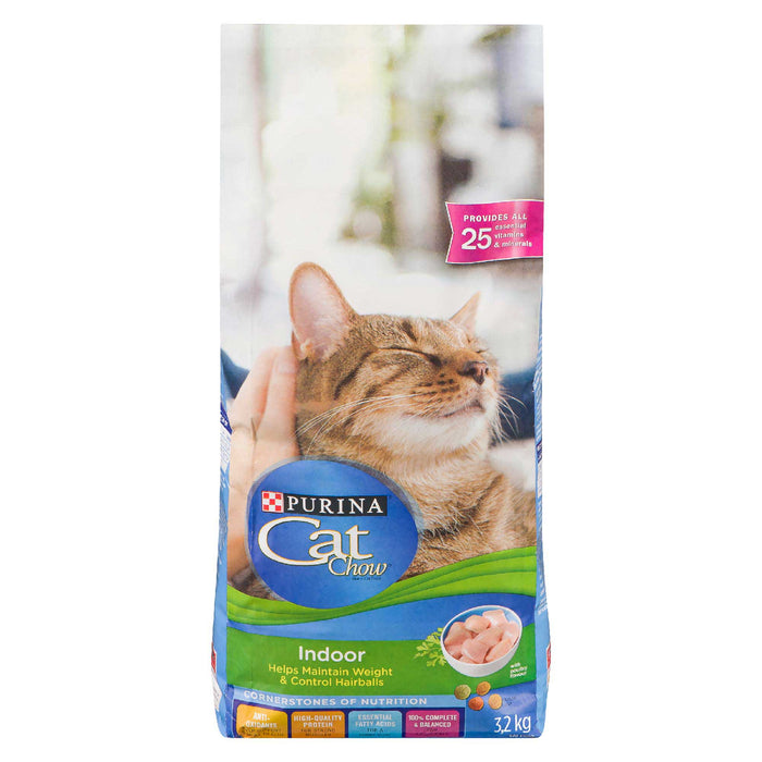 Nourriture sèche pour chats d'intérieur Purina Cat Chow, 3,2 kg