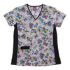 Women's Printed Scrub Top - S-2XL