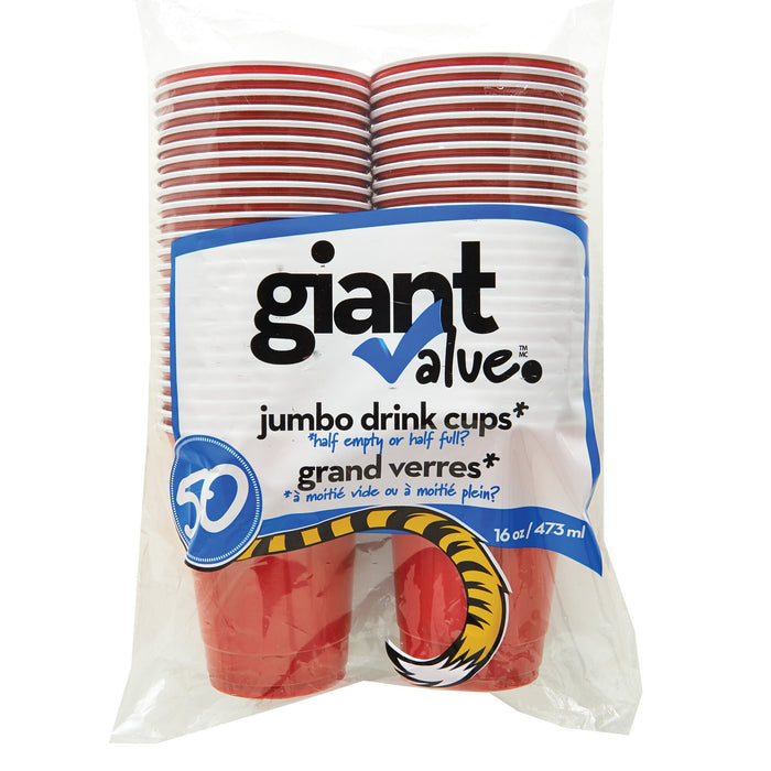 Verres à bière Giant Value - emb. de 50