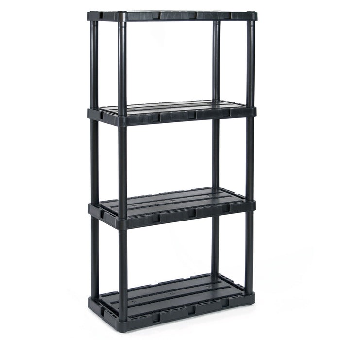 Lightweight 4-Tier Storage Shelf, Black